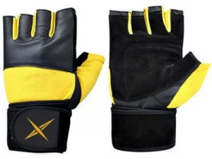 Black Leather Gym Gloves Training Fitness Workout XS-XXL for Men Women