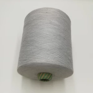 Ne32/1 20% stainless steel blended 80% polyester for shielding  electromagnetic wave radiation for knitting mattress ticking-XTAA098