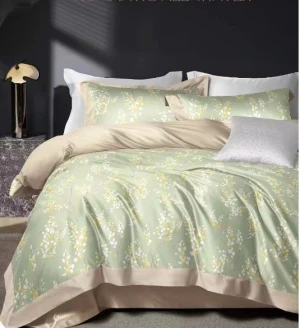 Luxurious 4-Piece Tencel Cotton Bedding Set: Pillowcases, Quilt Cover
