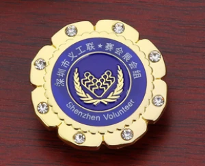 High-end diamond-encrusted badges