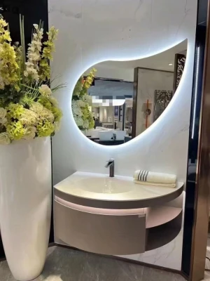 Elegant  Frame Customized bathroom smart mirror with LED light hotel bathroom wall decoration LED Dingju bathroom mirror