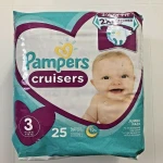 Pampers Cruisers 3 Baby Diapers -Way Fit - Size 3 (16-28 lb) Jumbo Pack - 25 Count