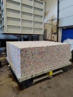 Rebonded foam blocks