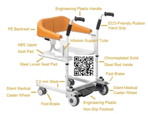 Transfer Wheelchair Patient Lift transfer chair moving machine