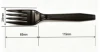 Disposable Black Plastic Fork PP