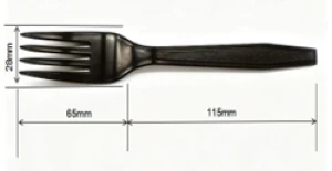 Disposable Black Plastic Fork PP