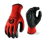 Crinkle Latex Work Gloves Bulk, Rubber Coated Safety Work Gloves for Men, for Construction, Gardening, Warehouse