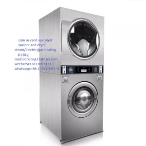 coin or card operated laundromat washer and dryer