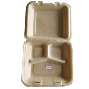 Foam Disapoble Clamshell 3 Compartment Food Take Away Box