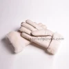 Wholesale customized hand-sewing winter warm women men sheepskin gloves﻿