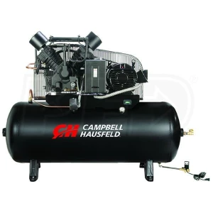 CAMPBELL HAUSFELD COMMERCIAL 15-HP 120-GALLON TWO STAGE AIR COMPRESSOR (208V 3-PHASE) FULLY PACKAGED