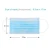 Import Blue 3 ply earloop antibacterial anti dust disposable face mask from China