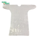 Disposable Use Long Sleeves PE Plastic Work Gown