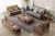 Import New Chinese solid wood sofa with plush cushions from China