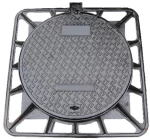 Ductile iron square manhole cover