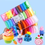 Wholesale clay&dough safe and non-toxic children's school color clay 24 colors 12 colors primary school student toy set