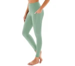Wholesale High Quality Women Leggings Full Length Spandex/Polyester Elastic Waist Custom Made Solid Pattern Light Weigh
