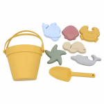 Customized colors BPA free silicone beach sand bucket toy for kids