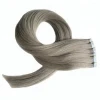 100% human virgin hair Ash gray tape in hair extensions