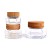 Import 100ml Clear Glass Cream Jar with Bamboo Lid for Hexagonal Jar from China