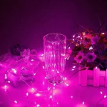 10Ft 3M Pink Copper Wire 30 Leds Waterproof Battery Christmas Tree Home Bedroom Decoration Fairy Holiday Lighting