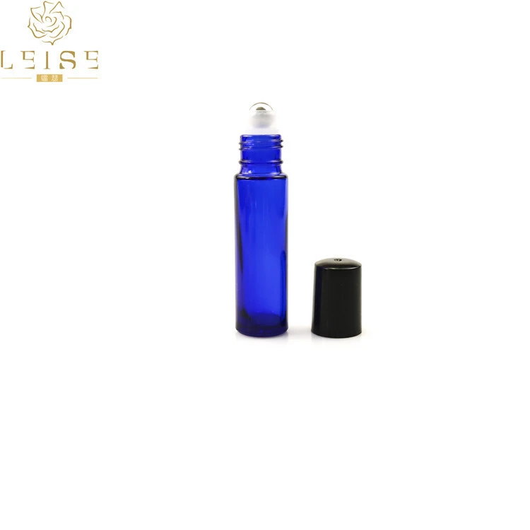 10ml Clear Frosted Glass Roll On Bottle With Metal Roller Ball Roll On Perfume Bottle