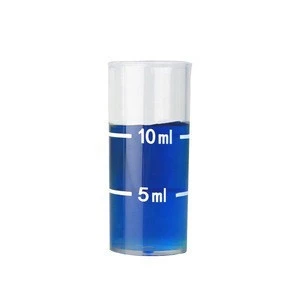 10ml liquid measuring transparent plastic glass beaker