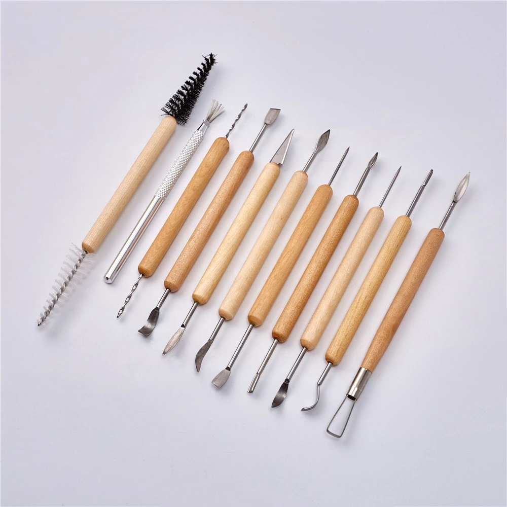 11 PCS  Ceramic Clay Tools Set, Modeling Pottery Clay Sculpting Tools Kits for Beginners Professional Art Crafts