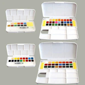 12/18/24/36/48 Colors Pigment Solid Watercolor Paints Set Colored Pencils For Drawing Paint Watercolors Art Supplies
