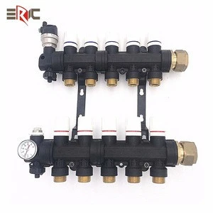 123456way valve home plastic plumbing collector distributor central hvac system water underfloor heating manifold with flowmeter