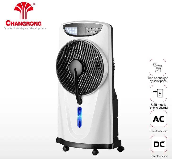 12inch Rechargeable battery emergency water air cooler fan with light