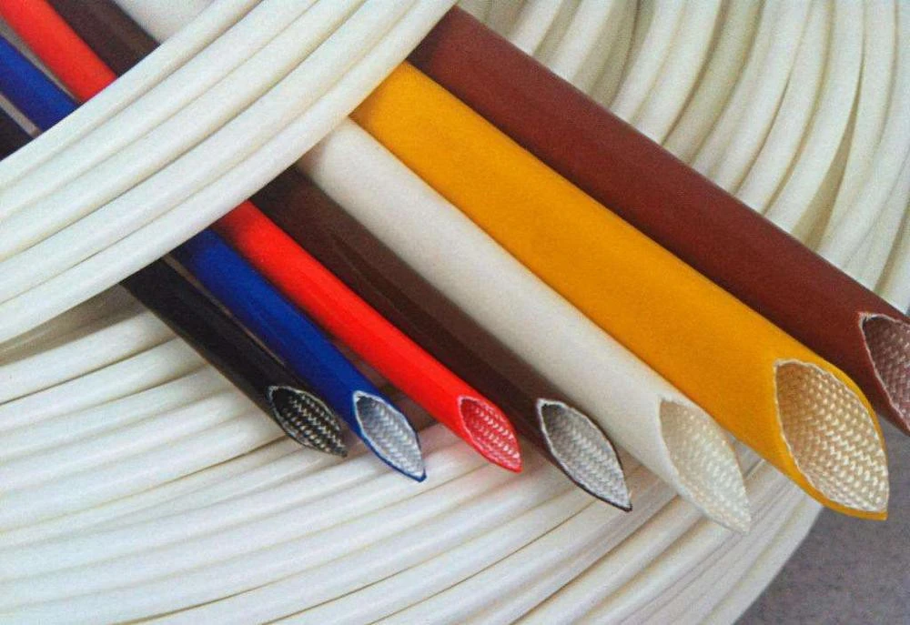 1.2kv-4kv White Color Silicone Coated Fiberglass Sleeving for Cable Wire