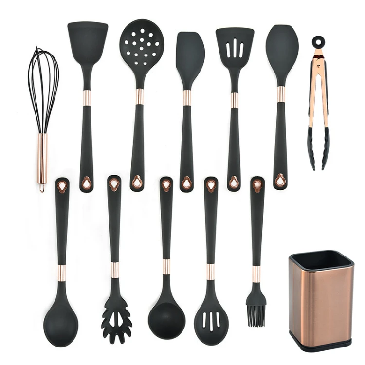 13 Pieces Heat Resistant Non-Stick Silicone Cooking Tools Kitchen Utensils Set