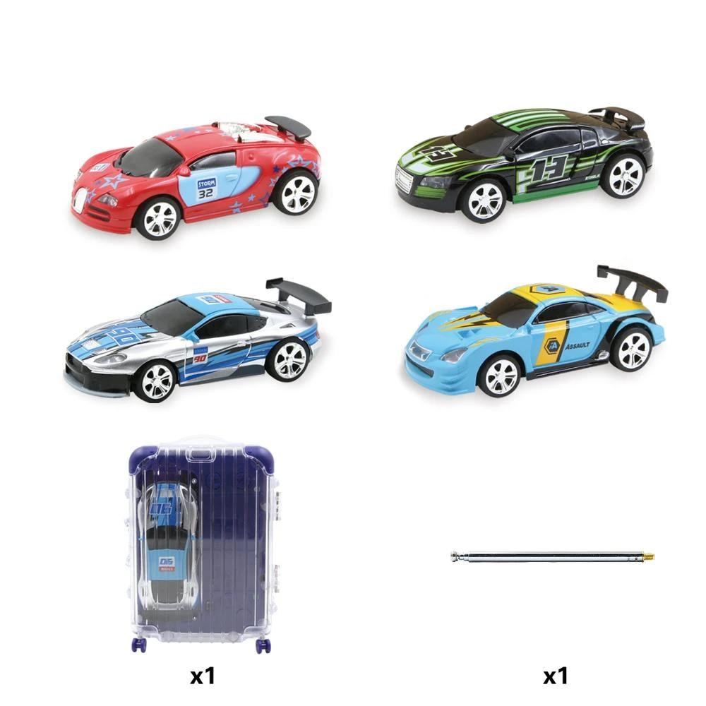 1:58 Mini RC Creative Portable Remote Control Car Toys For Kids Present Gift 4 colors mixed With headlights and rear lights