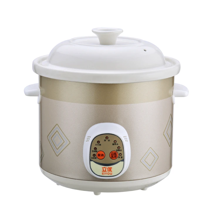 1.5L mini electric stew pot intelligent white porcelain slow cooker  for one or two people