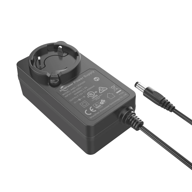19V2500mA detachable wall mounted power adapter directly from ISO9001 certified factory