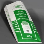 1kg 5kg 20kg 25kg white custom printed packaging sack coconut banana bread package packet wheat maize kraft flour paper bag
