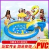 200CM 4-in-1 Dinosaur Play Center Inflatable Slide Center Kids Dinosaur Sprinkler Pool inflatable Slide Swimming Sliding Play