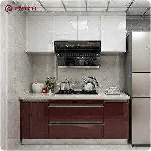 2018 Popular design lacquer high glossy white color door lacquer kitchen cabinet