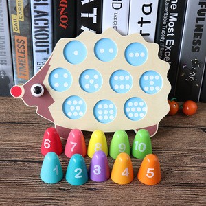 2019 Childrens Mathematics Enlightenment Pairing Building Blocks Game Wooden Early Childhood Educational Toys