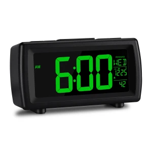 2020 Hot Stocked New Arrival FM Radio Digital Alarm Clock with Stereo Speaker Desktop Table LED Light Display