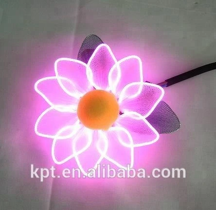 2020 lighting EL wire neon glow silk flower