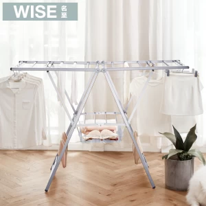 2020 New Foldable Floor Standing clothes laundry drying rack