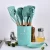 Import 2020 Sale Korean 11 Pcs Baking Appliances Nylon Silicone Non Stick Wooden Cooking Tool Green Kitchen Utensils Set Manufacturers from China