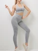 2021 Custom Womens Fitness athleisure wear Seamless Two Piece Sexy Active Wear High Quality fitness yoga wear