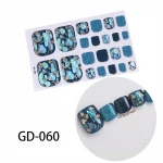 2021 New Toenail Stickers GD Series Feet Stickers Summer Decoration Korea Style Mixed Shiny Toe Nails Art Supplies Manicure