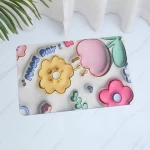 2023 New Designs 3D The Fine Quality Diatom mud cushion absorbent mat toilet door mat diatomite non-slip bathroom anti-slip mat