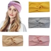 2023 New Style Wide Band Soft Head Bands Women Elastic Cross Knot Headband Para La Cabeza