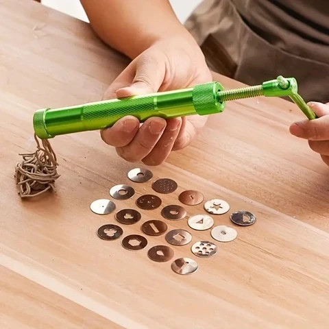 21PCS Clay Extruder Tool Set with 20 Molds for Cake Sculpture & Decorative Ceramic for Art Supplies