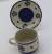 Import 220cc hand painted lines stoneware tea cup and saucer drinkware from China